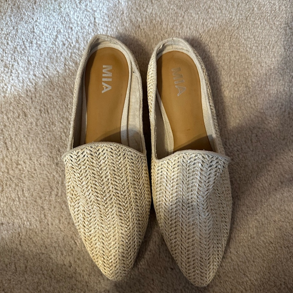 Brand New MIA Women's Cream Slip-On Mules
